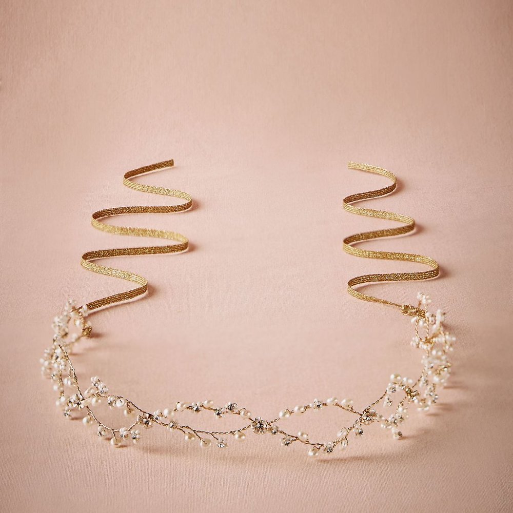 Twigs & Honey Pearldrop Halo Gold - Hairband